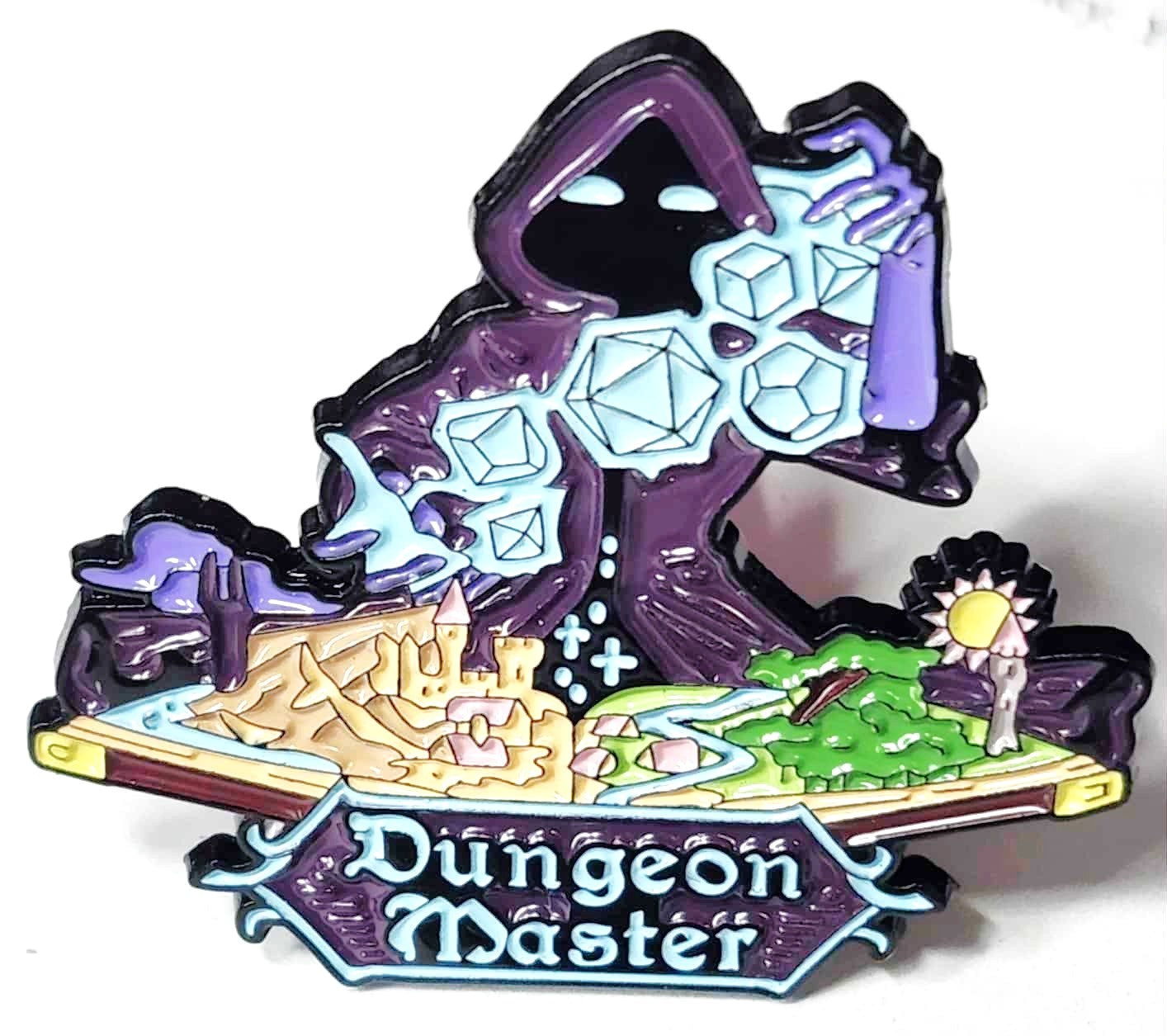 Dungeon Master Lapel Pin 2" diameter, DM Gift, Dungeon Master Accessory, Gift for RPG