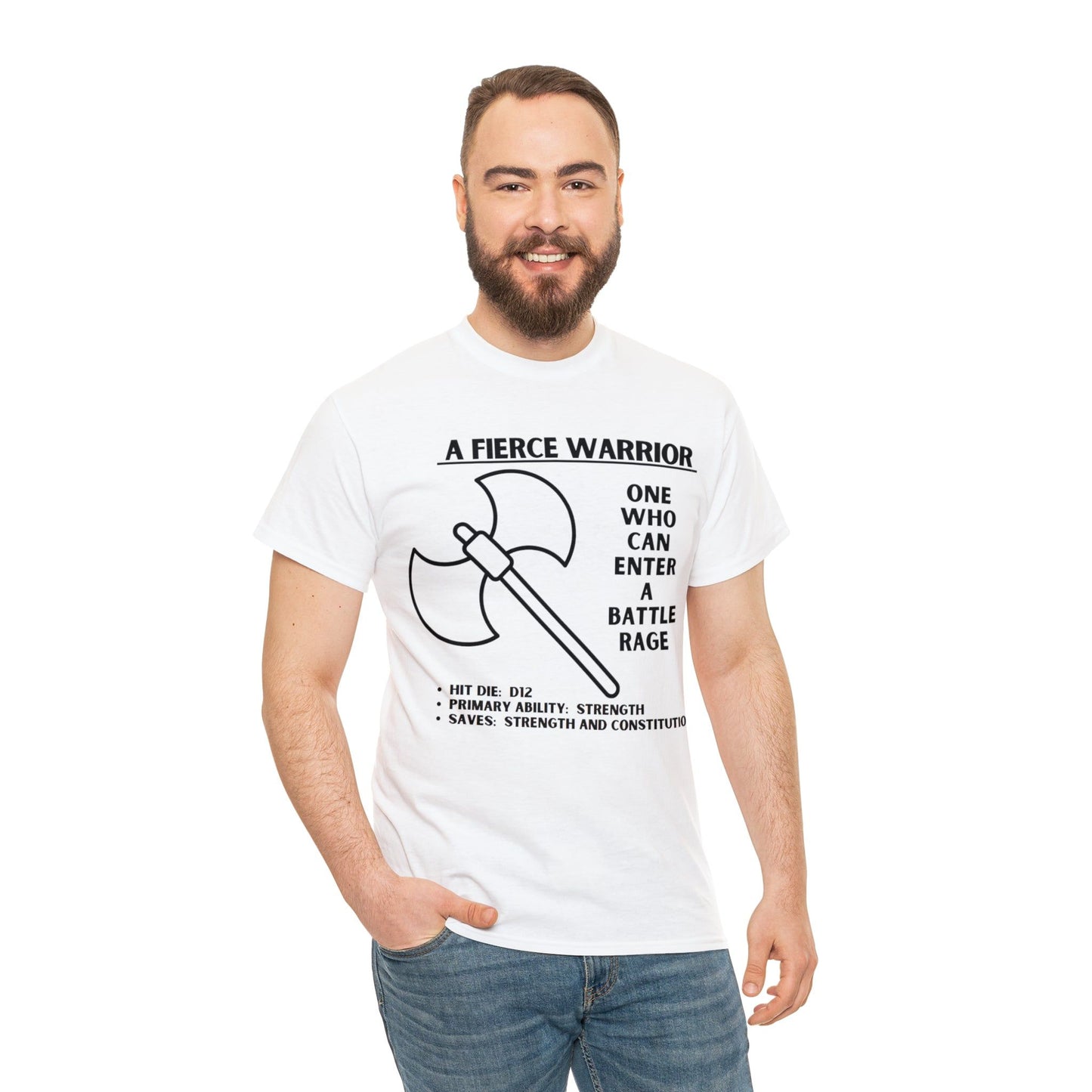 TSHIRT BARBARIAN TEE D&D - Pick your color, up to 5x sizing!