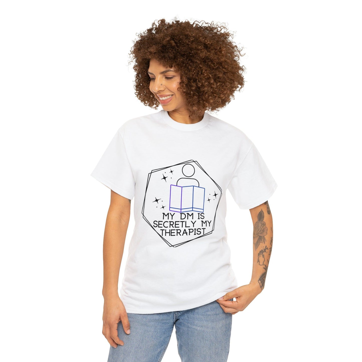 Funny DnD Shirt "DM is Secretly My Therapist" TShirt Tee for any RPG player