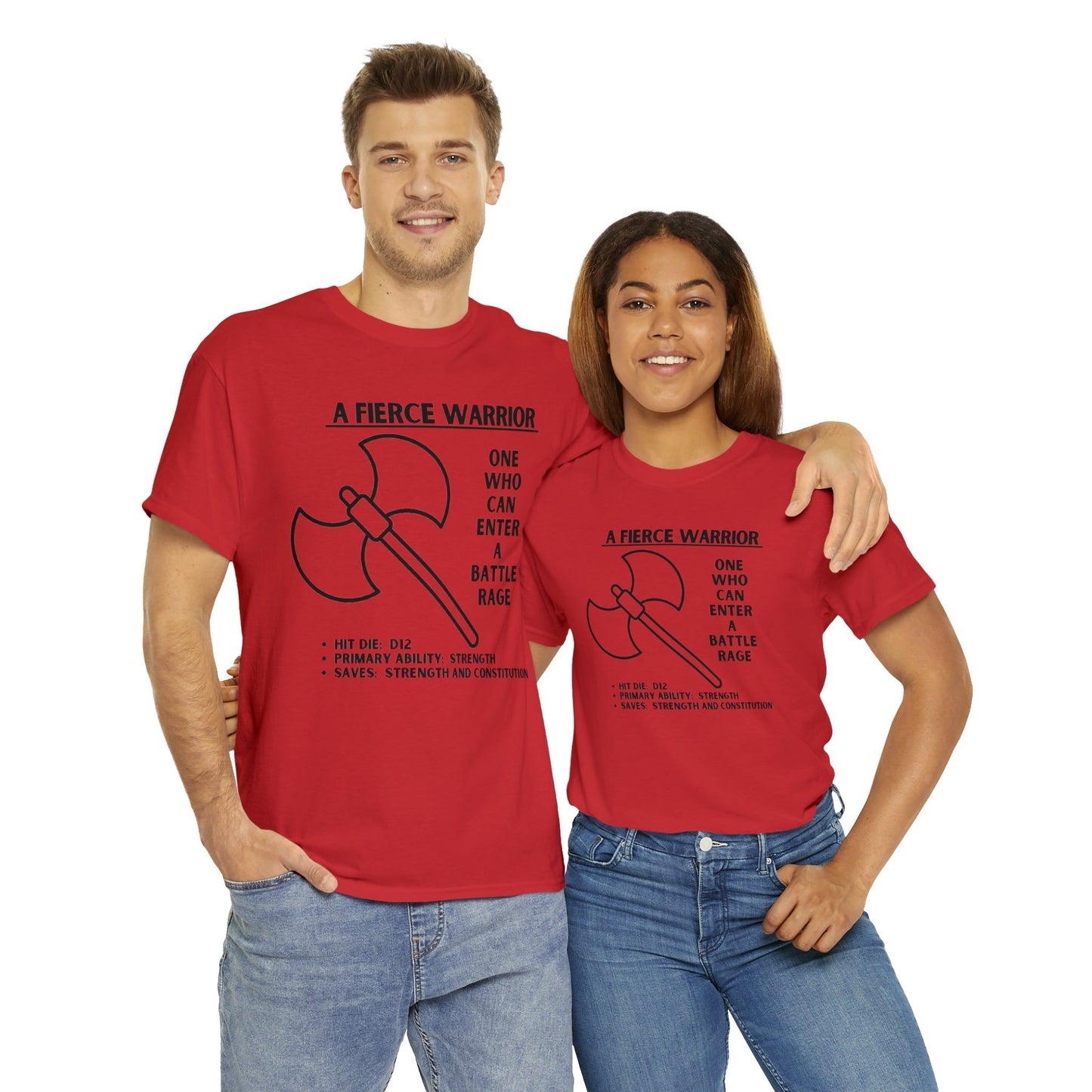 TSHIRT BARBARIAN TEE D&D - Pick your color, up to 5x sizing!