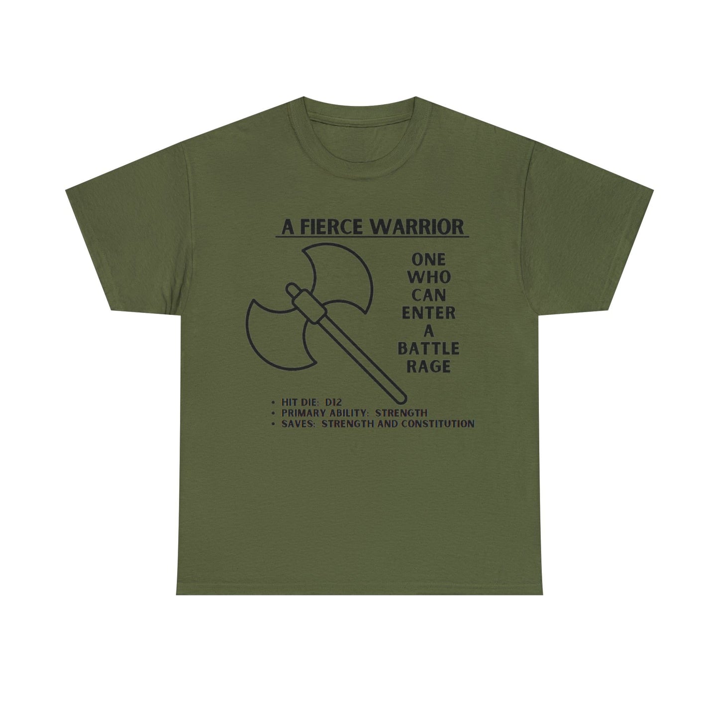 TSHIRT BARBARIAN TEE D&D - Pick your color, up to 5x sizing!