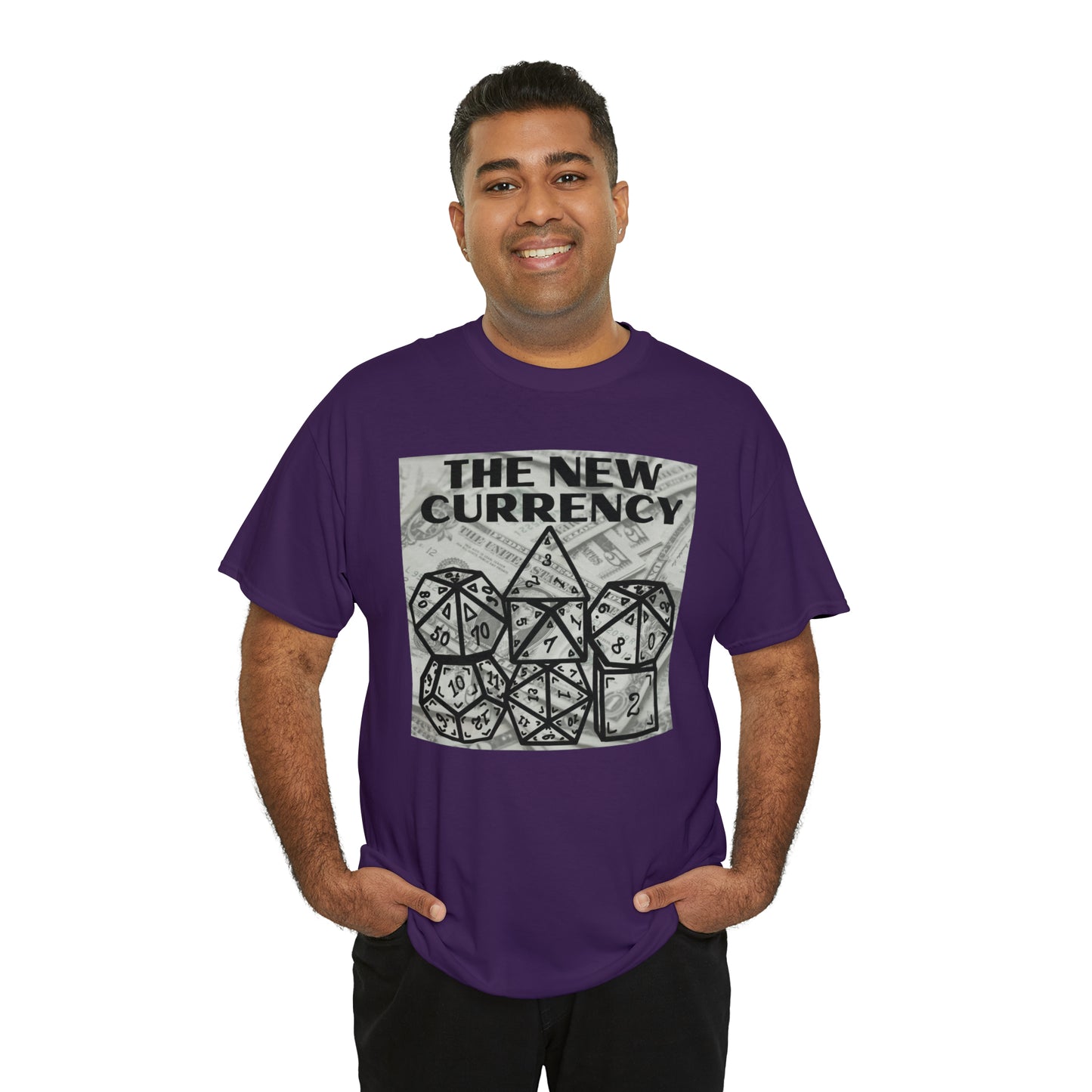 Shirt "THE NEW CURRENCY" D&D Shirt Funny Dice Shirt - Pick Your Color, Up to 5x Sizing!