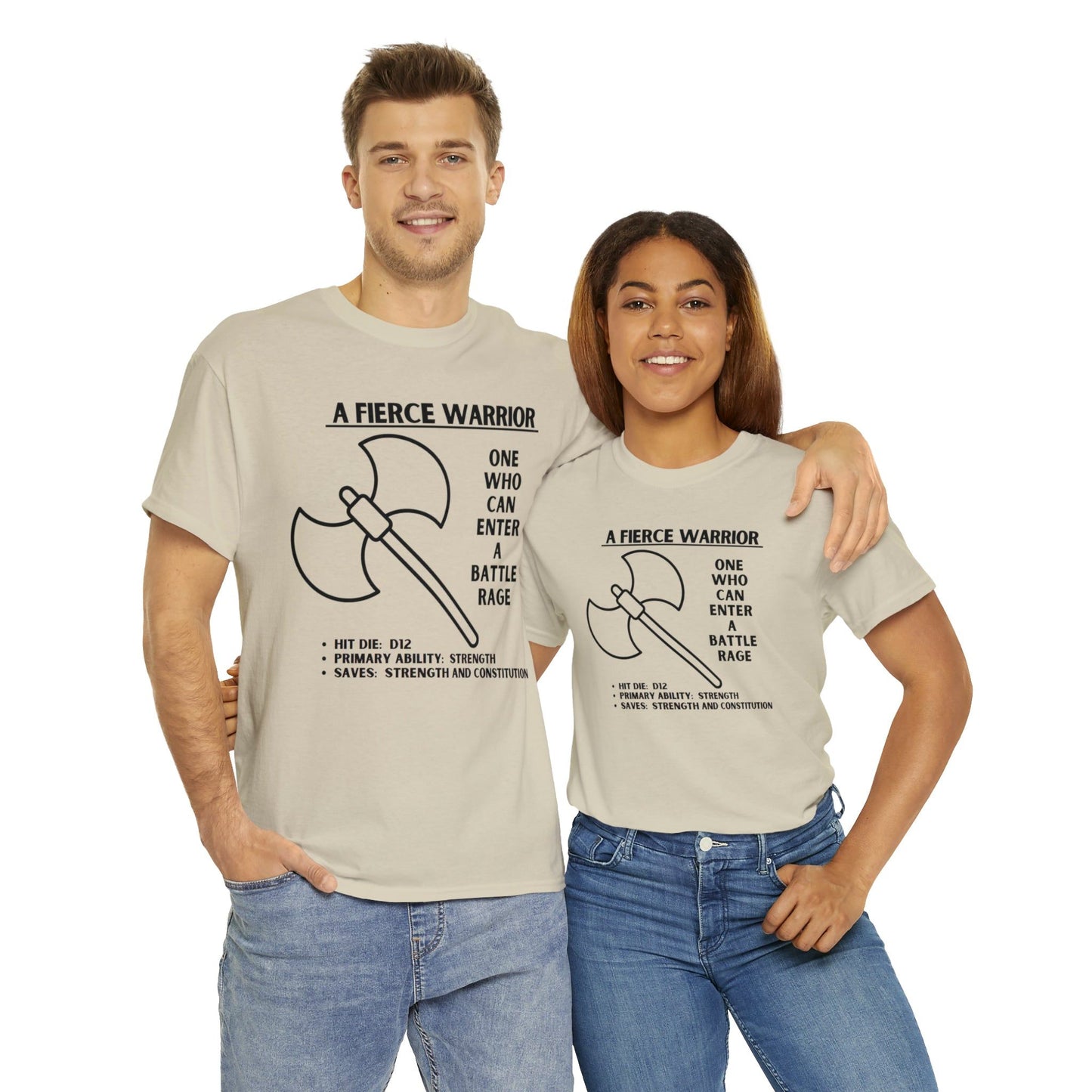 TSHIRT BARBARIAN TEE D&D - Pick your color, up to 5x sizing!