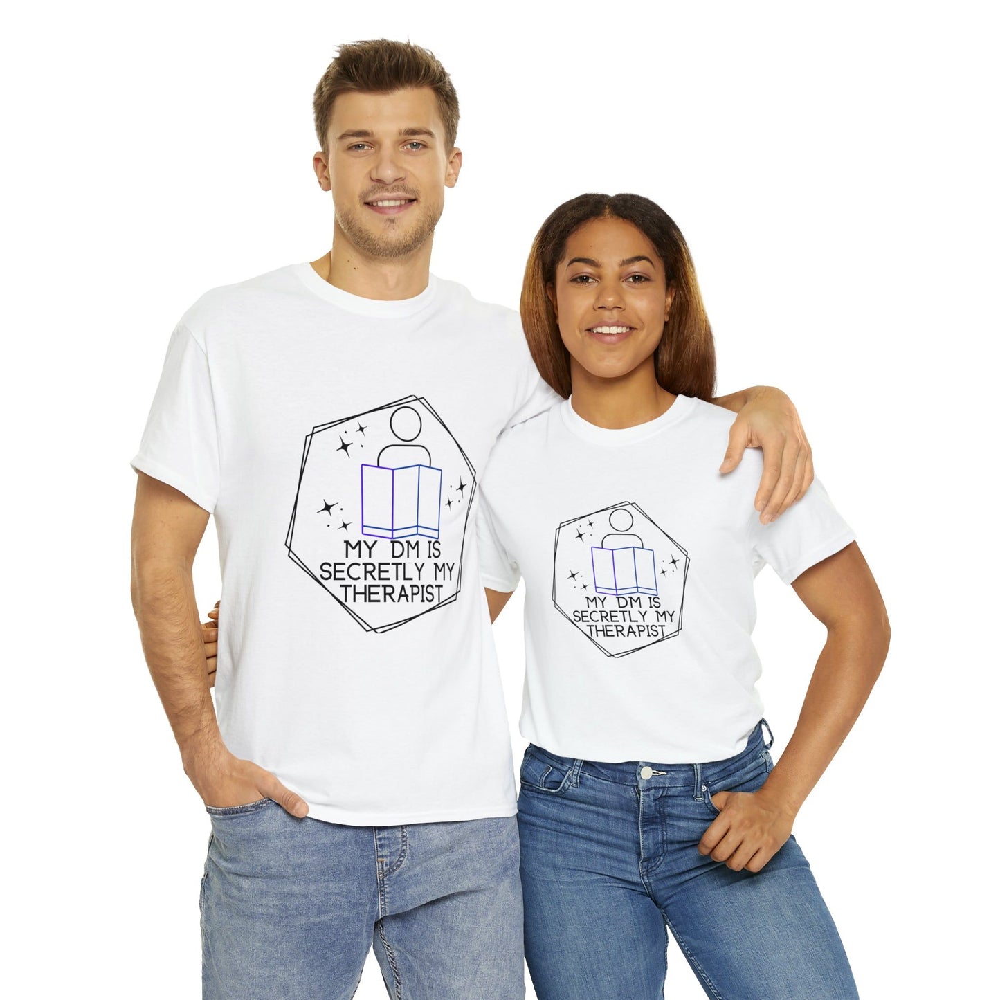 Funny DnD Shirt "DM is Secretly My Therapist" TShirt Tee for any RPG player