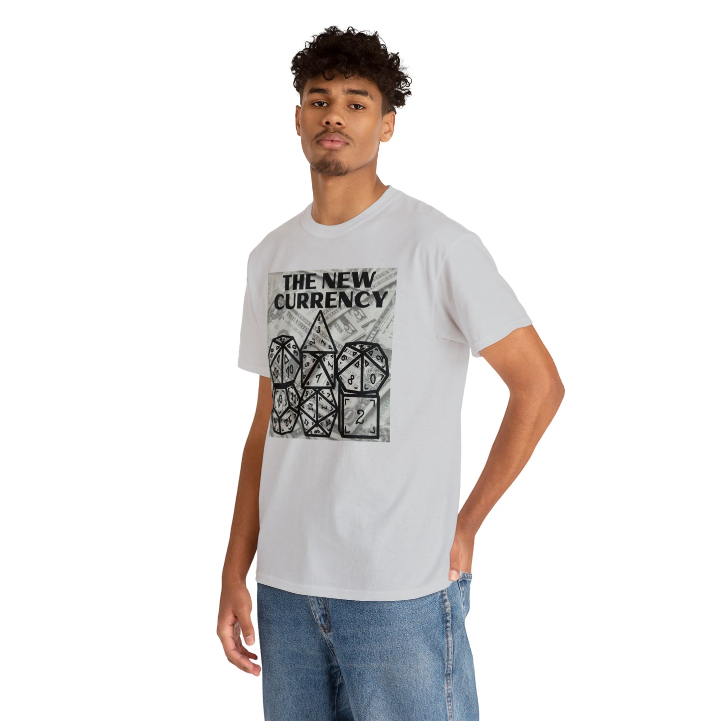 Shirt "THE NEW CURRENCY" D&D Shirt Funny Dice Shirt - Pick Your Color, Up to 5x Sizing!