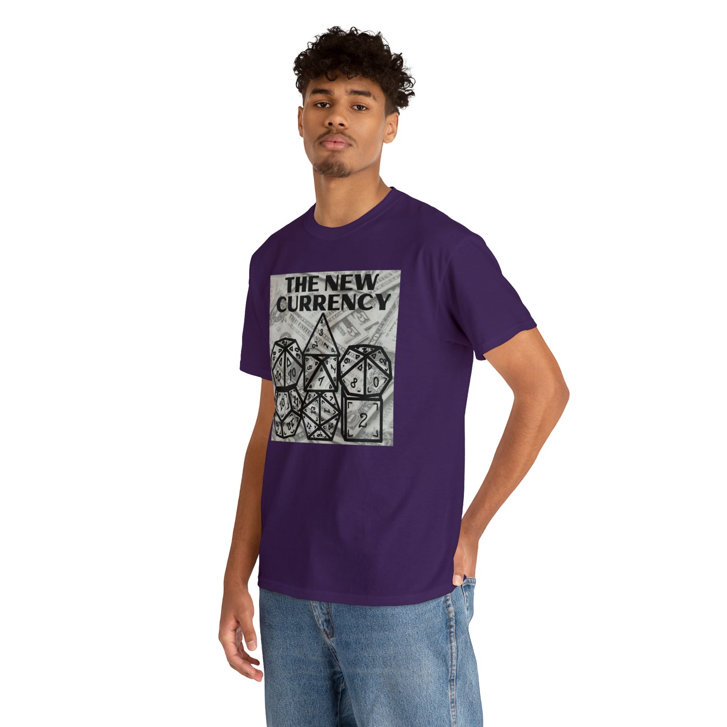 Shirt "THE NEW CURRENCY" D&D Shirt Funny Dice Shirt  -  Pick Your Color, Up to 5x Sizing!