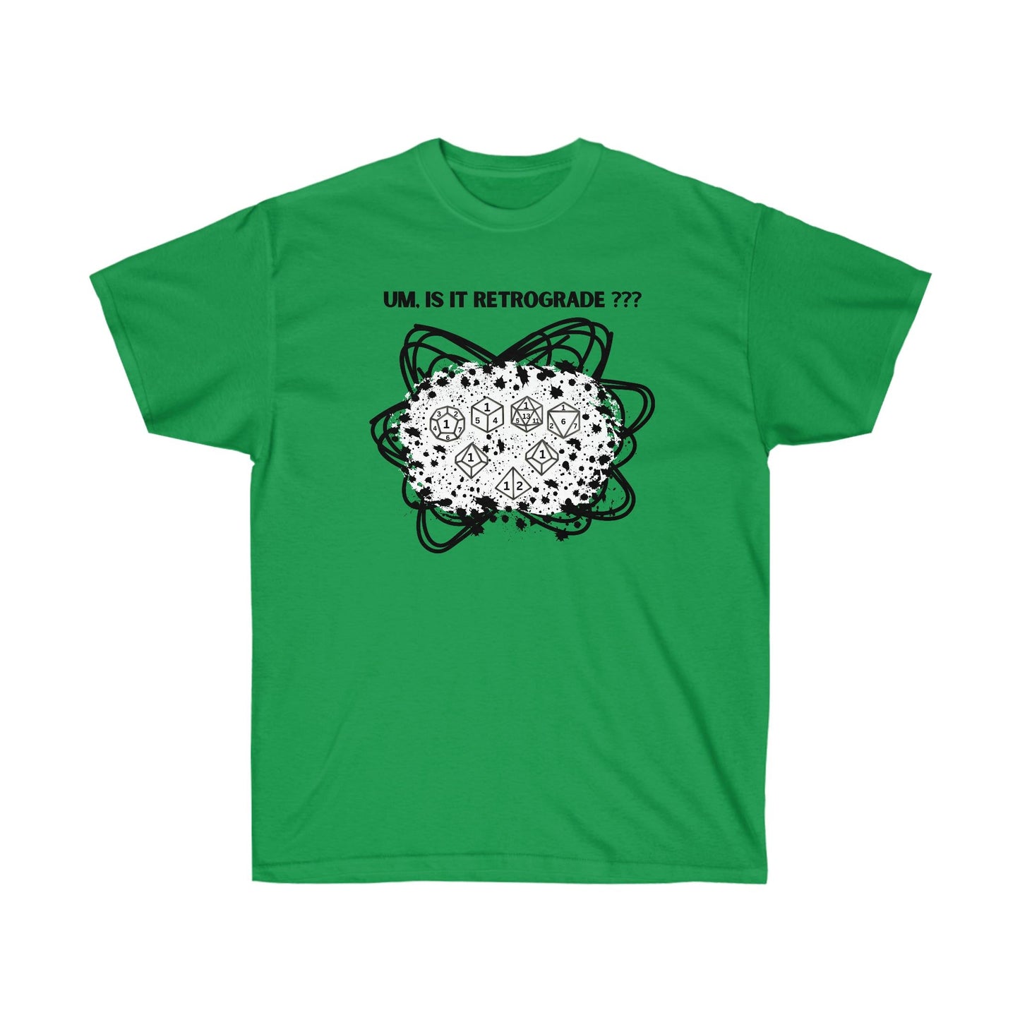 TShirt RETROGRADE DICE "Unfavorable Roll" Tee D&D - Pick Your Color, Up to 5x Sizing!