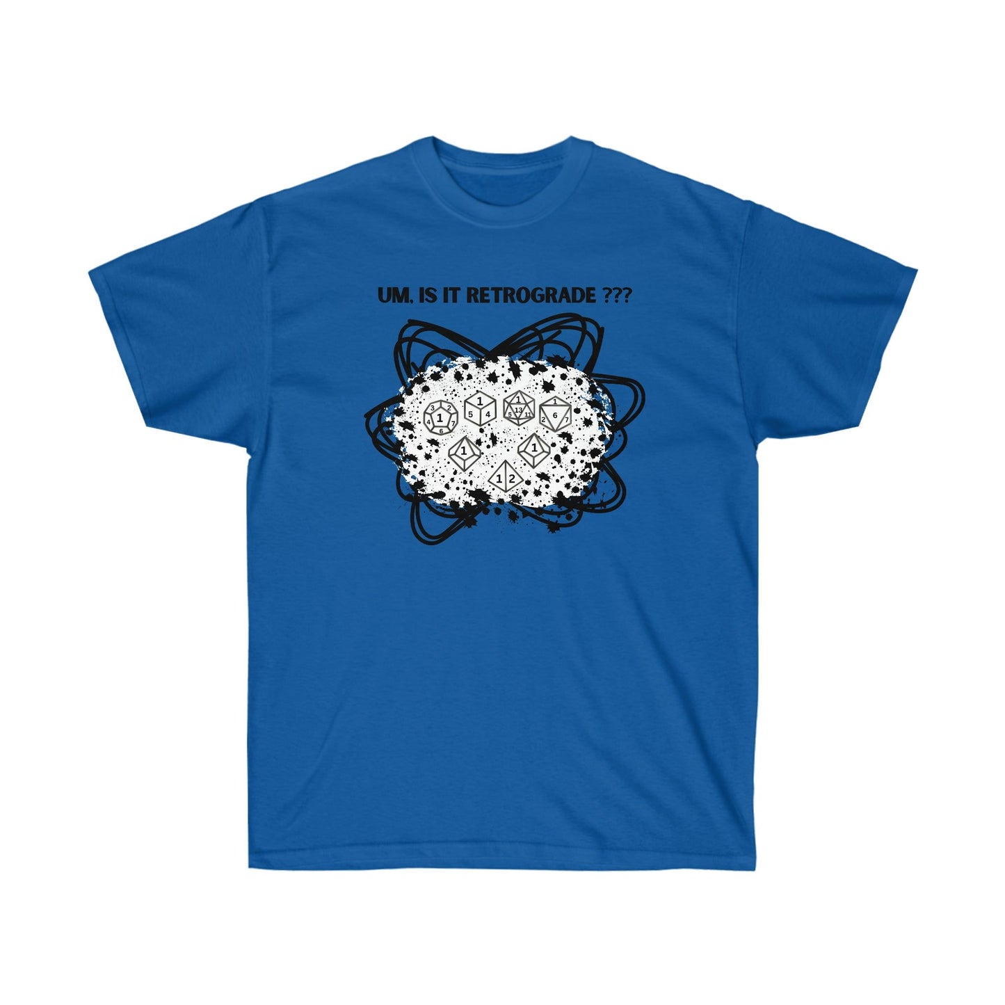 TShirt RETROGRADE DICE "Unfavorable Roll" Tee D&D - Pick Your Color, Up to 5x Sizing!