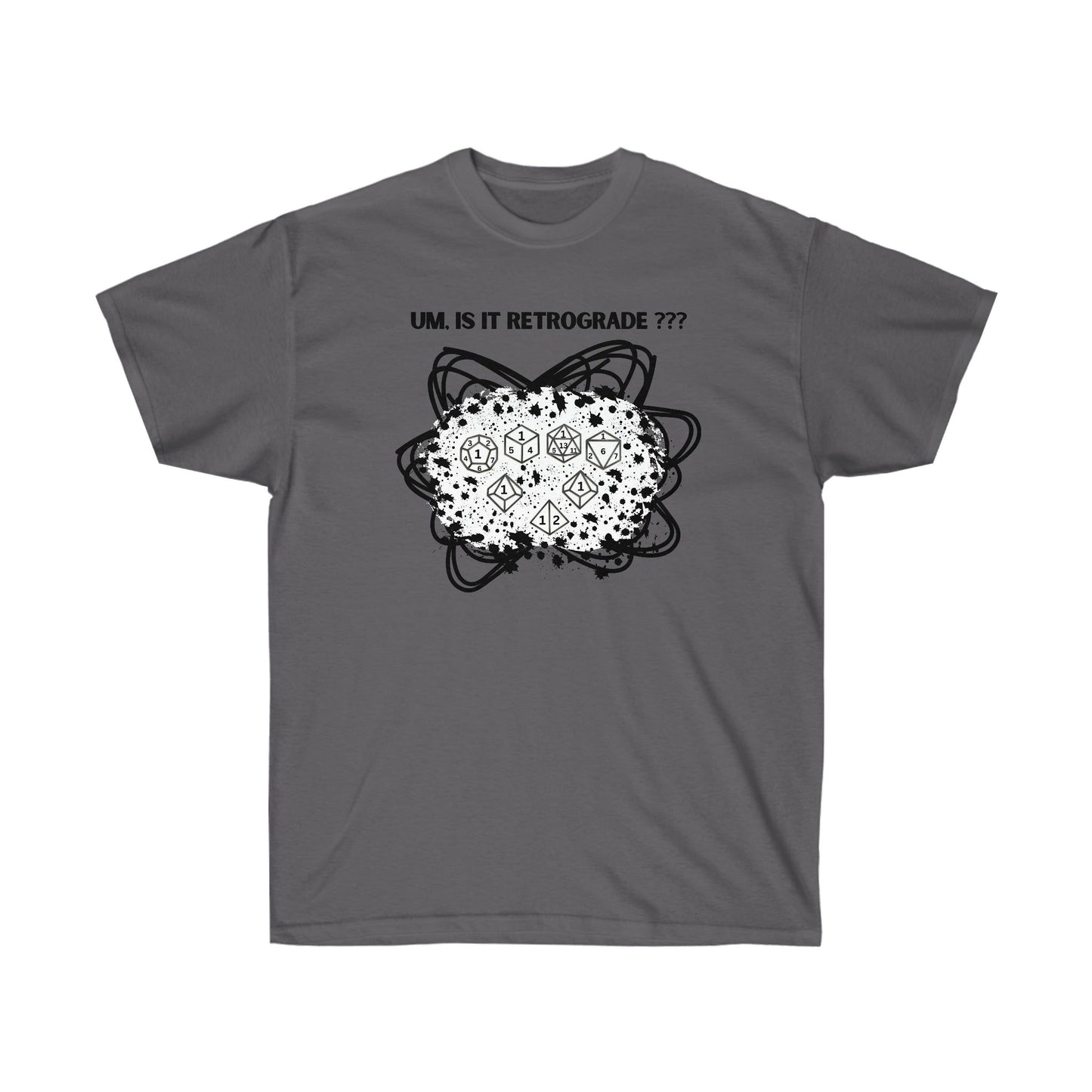 TShirt RETROGRADE DICE "Unfavorable Roll" Tee D&D - Pick Your Color, Up to 5x Sizing!