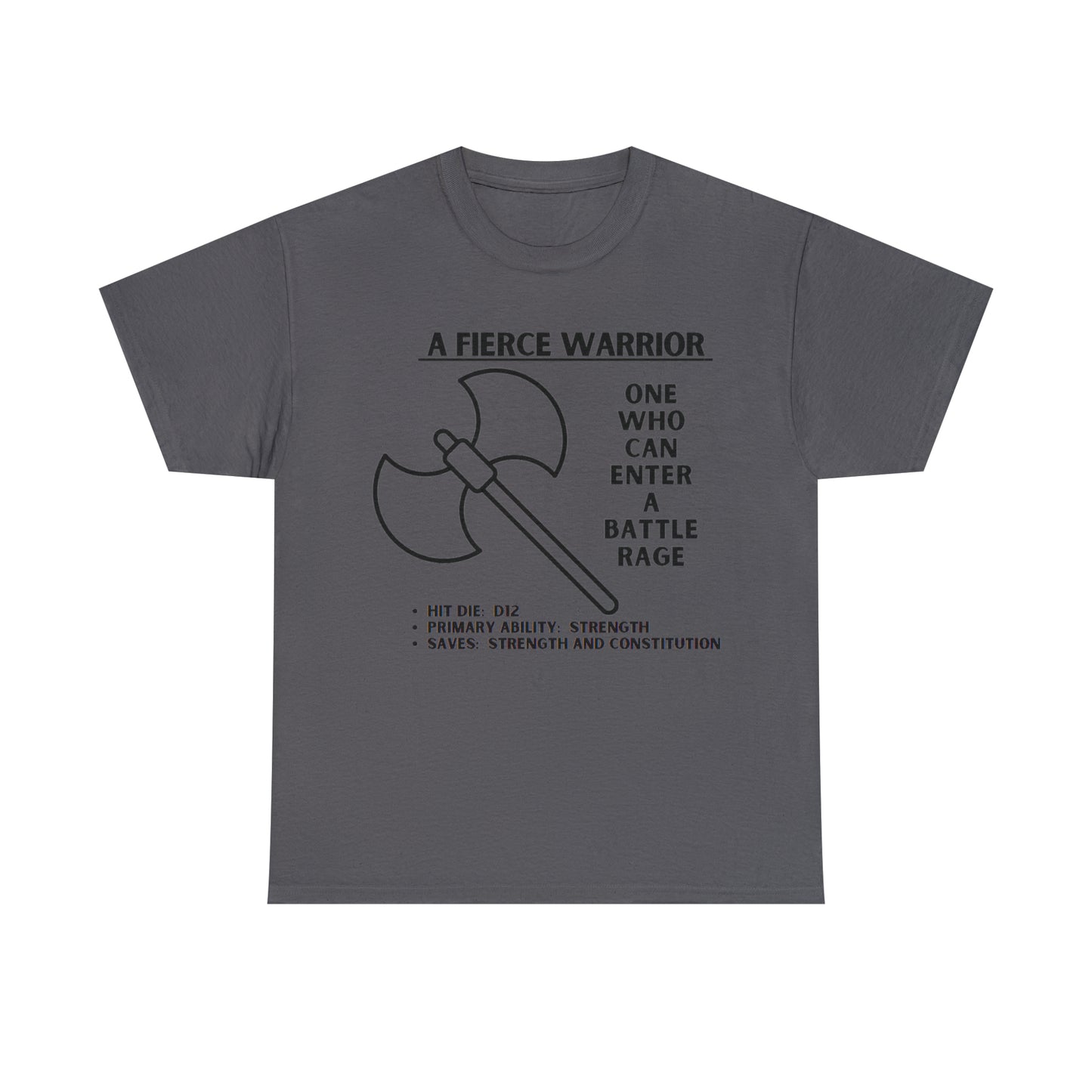 TSHIRT BARBARIAN TEE D&D - Pick your color, up to 5x sizing!