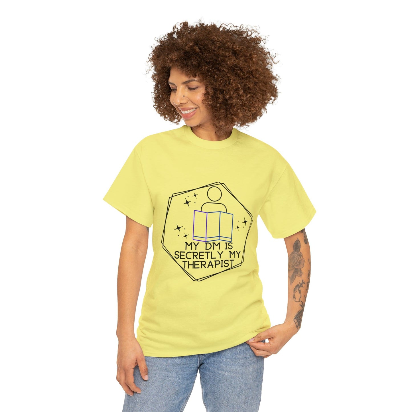 Funny DnD Shirt "DM is Secretly My Therapist" TShirt Tee for any RPG player