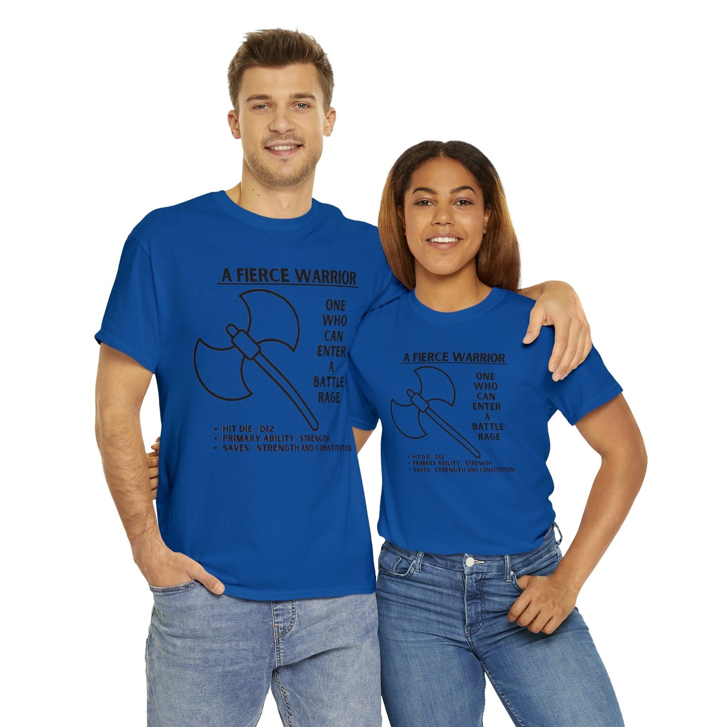 TSHIRT BARBARIAN TEE D&D - Pick your color, up to 5x sizing!