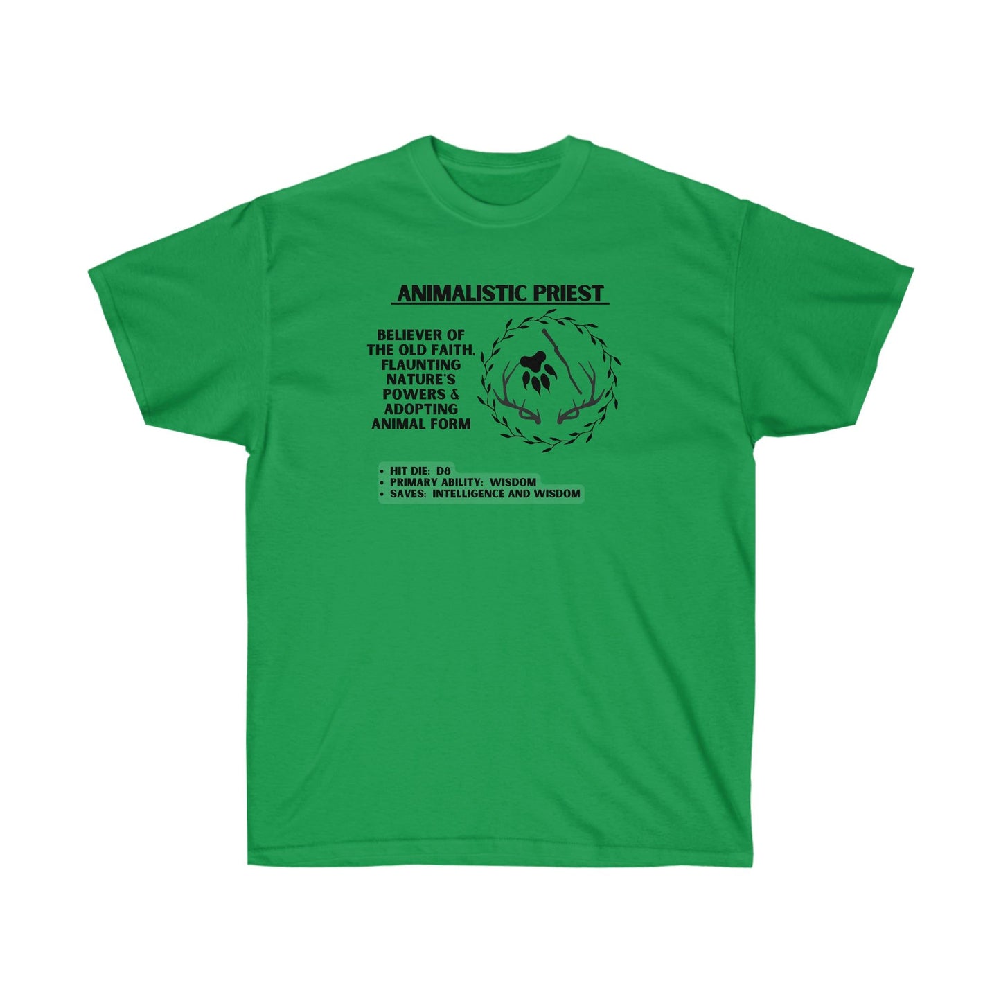 TShirt DRUID Tee D&D - Pick Your Color, Up to 5x Sizing!