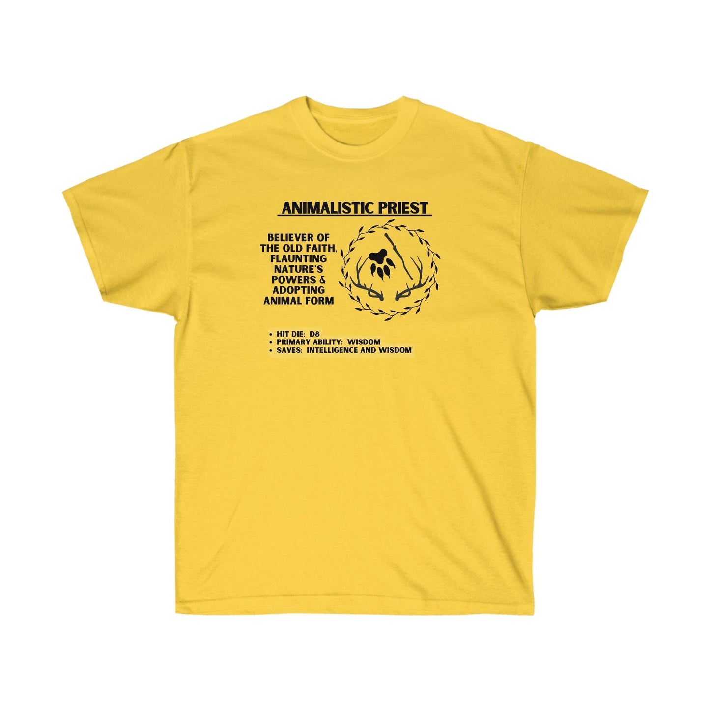 TShirt DRUID Tee D&D - Pick Your Color, Up to 5x Sizing!