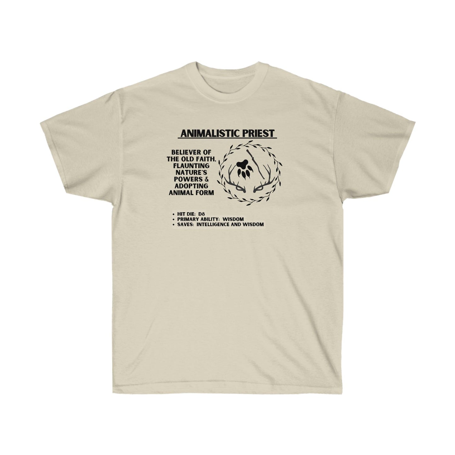 TShirt DRUID Tee D&D - Pick Your Color, Up to 5x Sizing!
