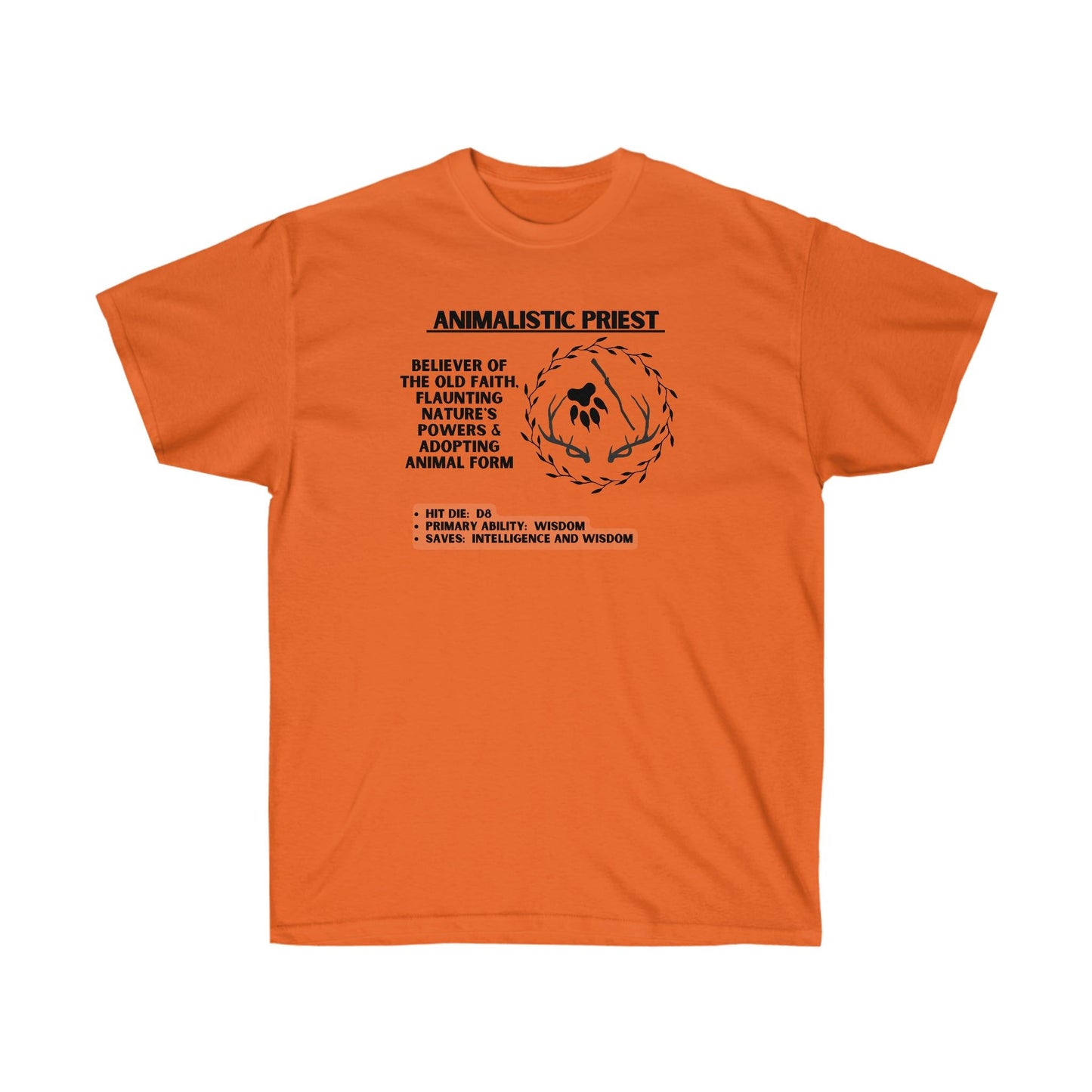 TShirt DRUID Tee D&D - Pick Your Color, Up to 5x Sizing!