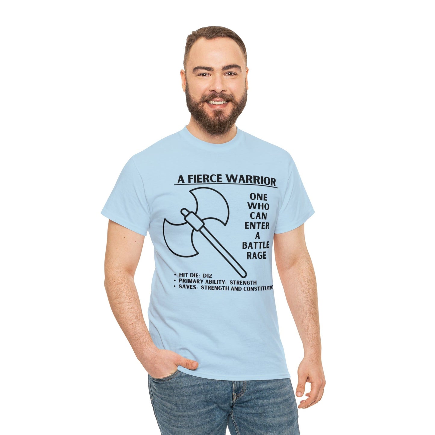 TSHIRT BARBARIAN TEE D&D - Pick your color, up to 5x sizing!