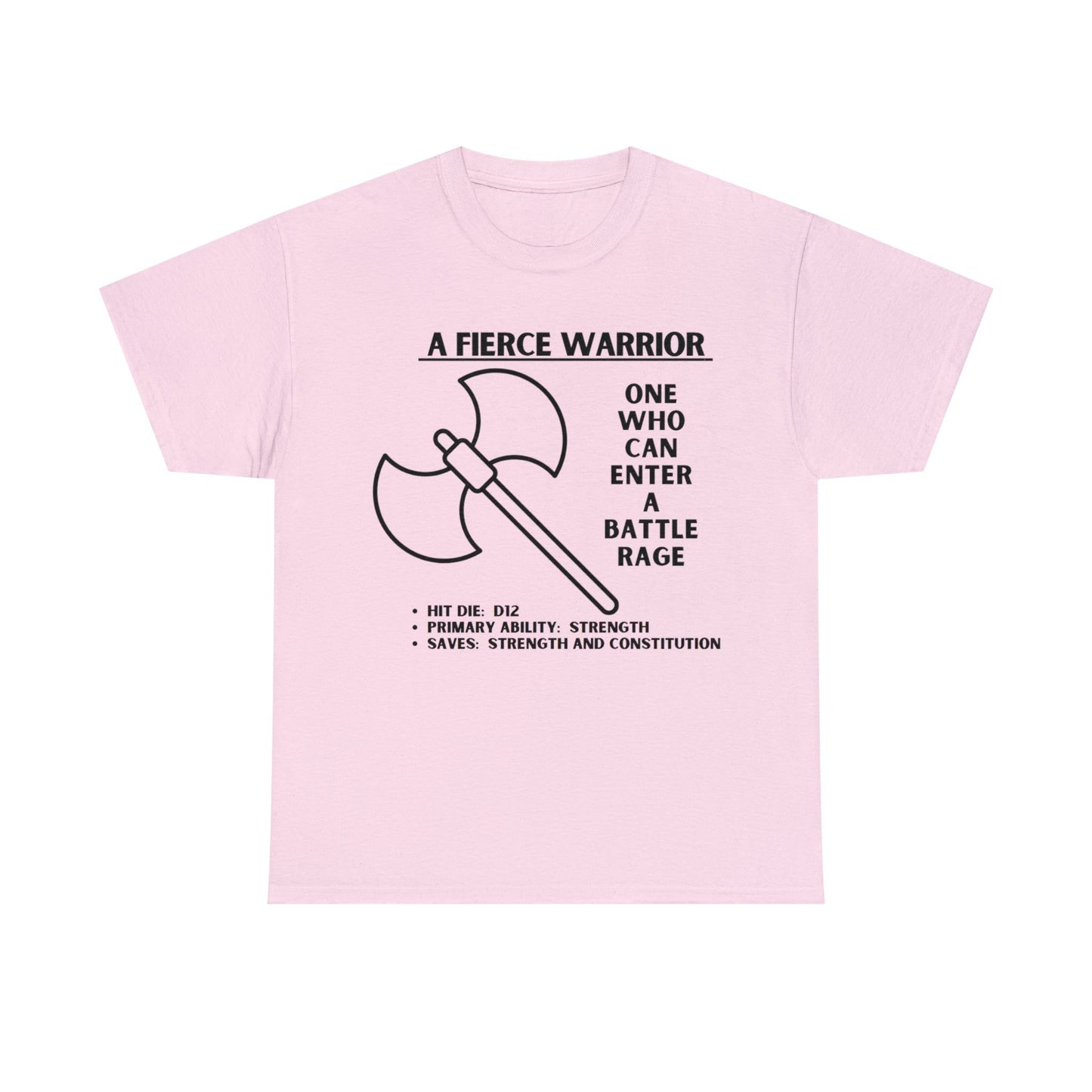TSHIRT BARBARIAN TEE D&D - Pick your color, up to 5x sizing!