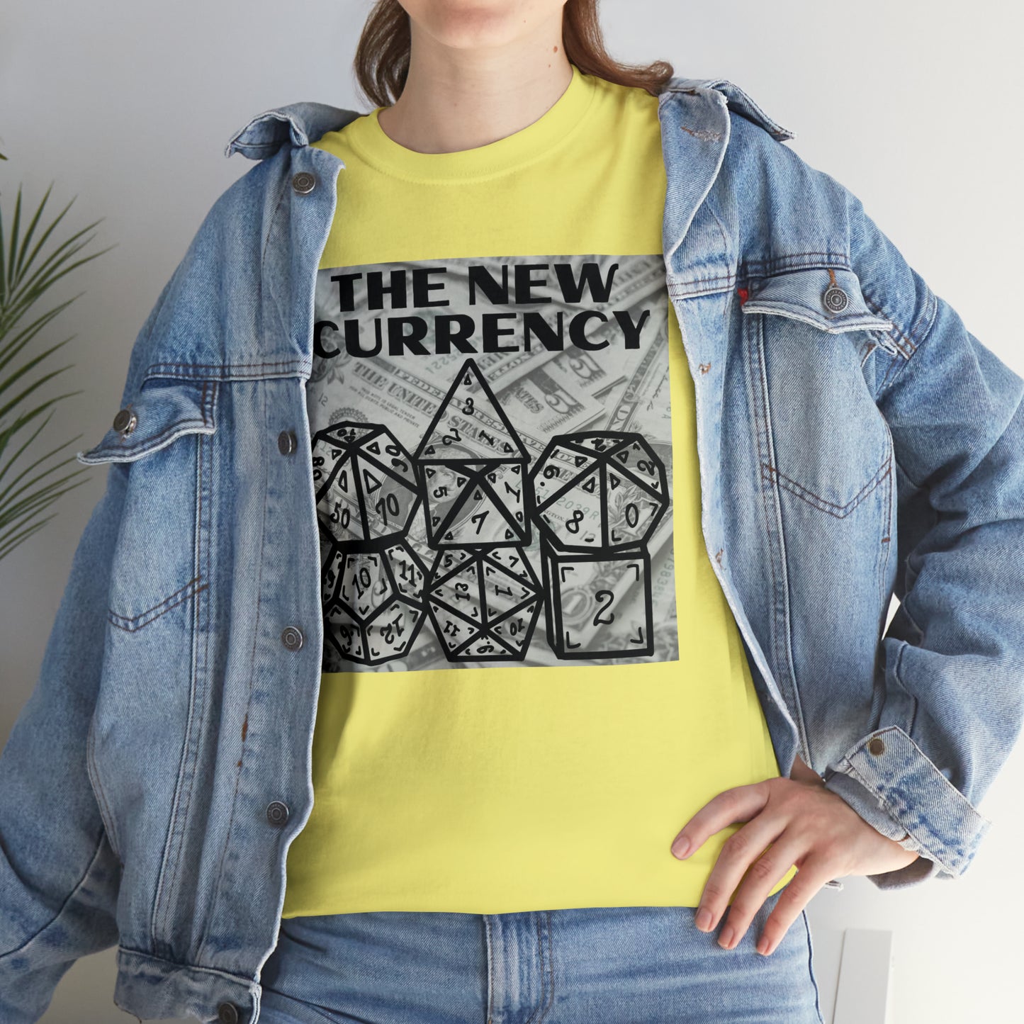 Shirt "THE NEW CURRENCY" D&D Shirt Funny Dice Shirt - Pick Your Color, Up to 5x Sizing!
