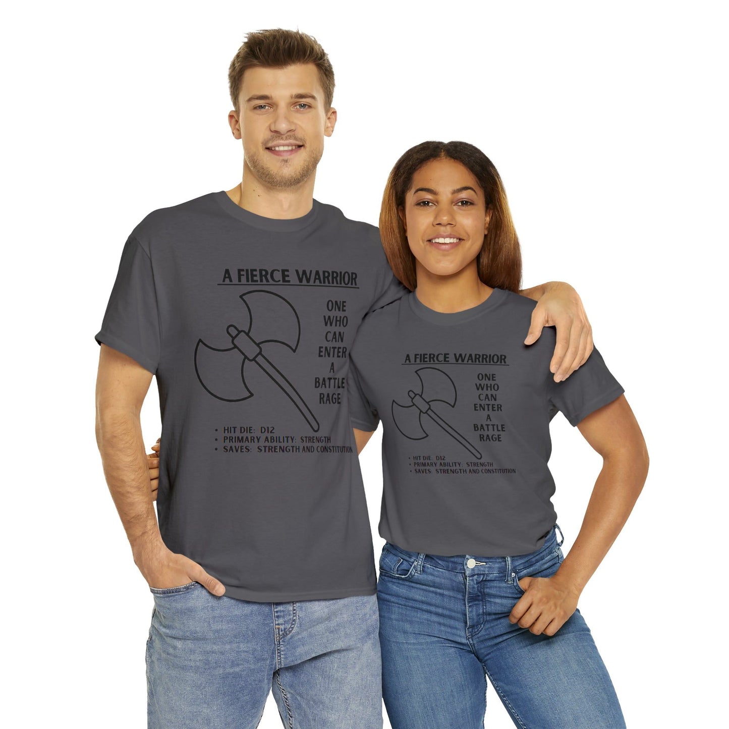TSHIRT BARBARIAN TEE D&D - Pick your color, up to 5x sizing!