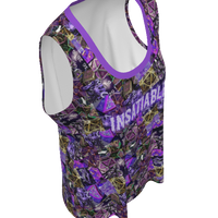Dice Tank D&D Insatiable - Purple or Green Collage- Women's Plus Sizes too through 4XL