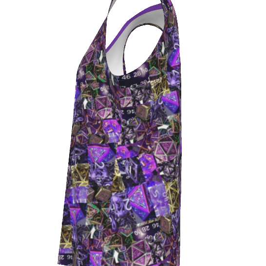 SAVE $10 NOW! Dice Tank D&D Insatiable - Purple or Green Collage- Women's Plus Sizes too through 4XL