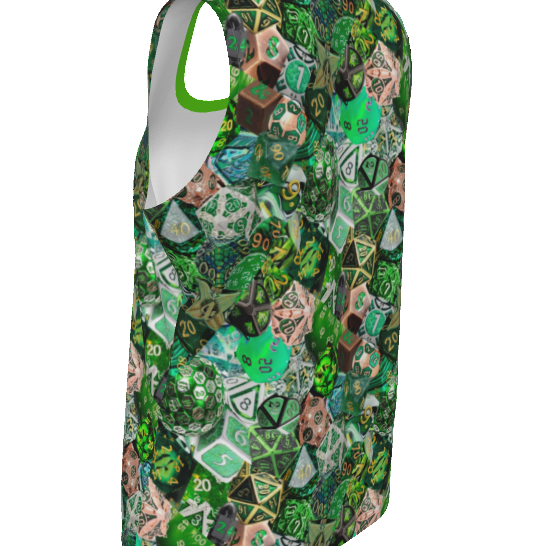 SAVE $10 NOW! Dice Tank D&D Insatiable - Purple or Green Collage- Women's Plus Sizes too through 4XL
