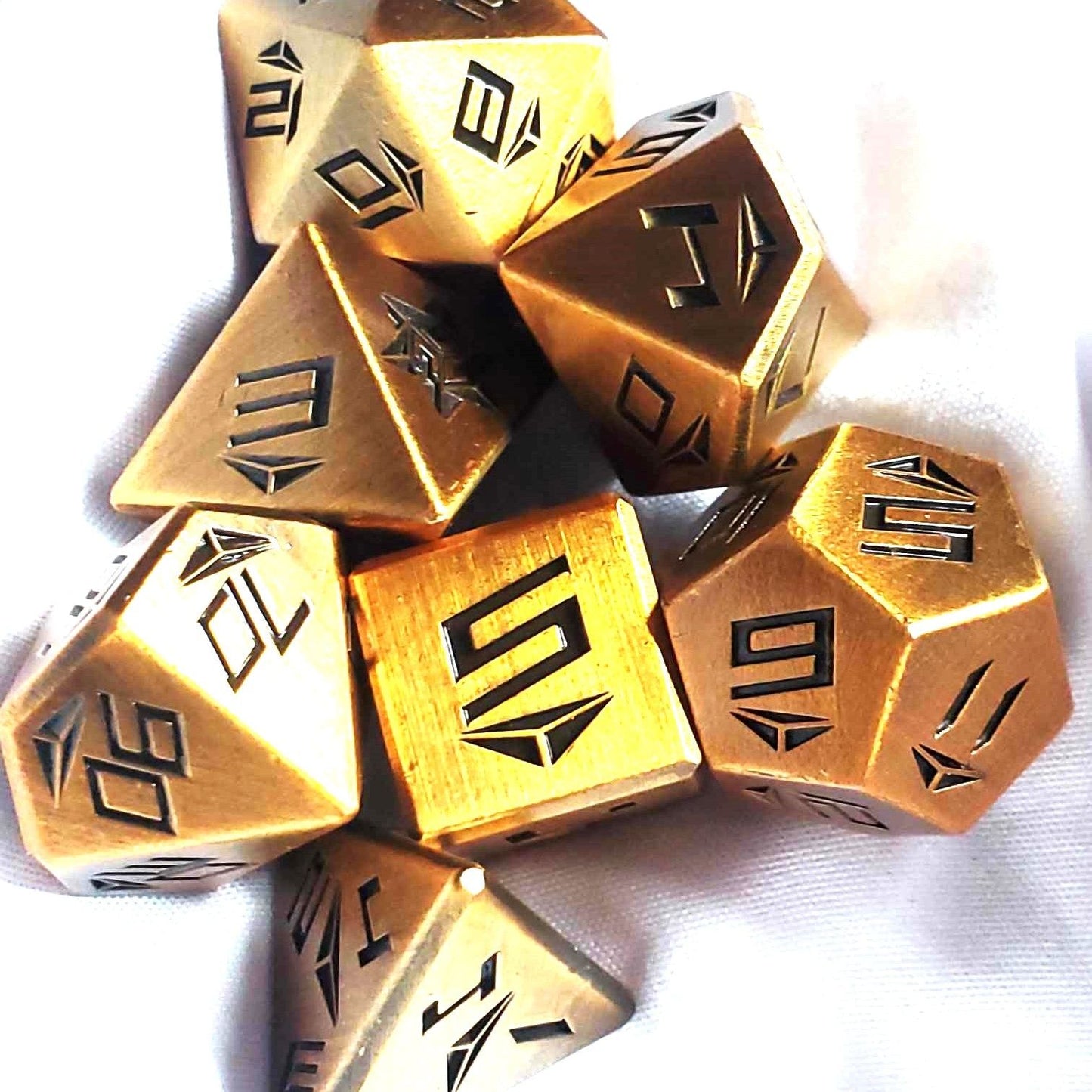 New Brass Solid Metal Dice set