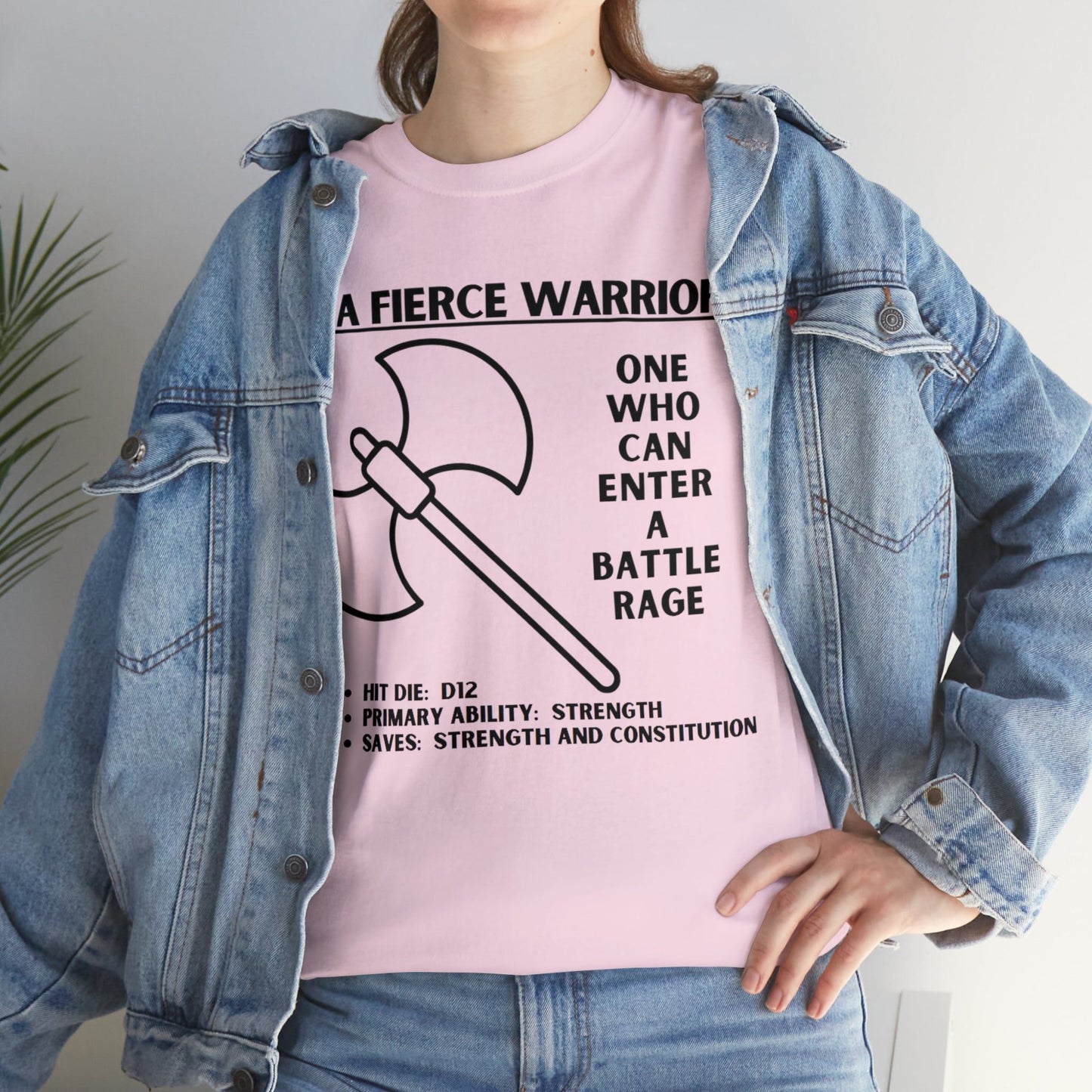 TSHIRT BARBARIAN TEE D&D - Pick your color, up to 5x sizing!