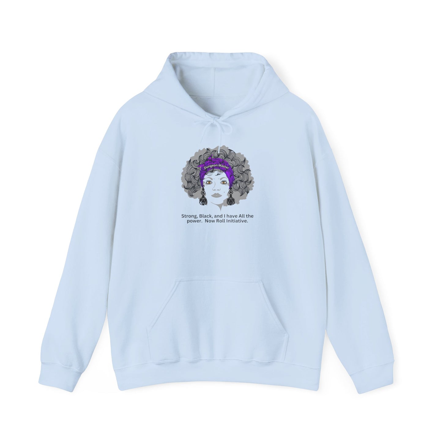 New! Black Pride Dungeons and Dragons DM Hooded Sweatshirt, Dungeons & Dragons African Pride DnD Hoodie, Black Girl D&D Hoodie