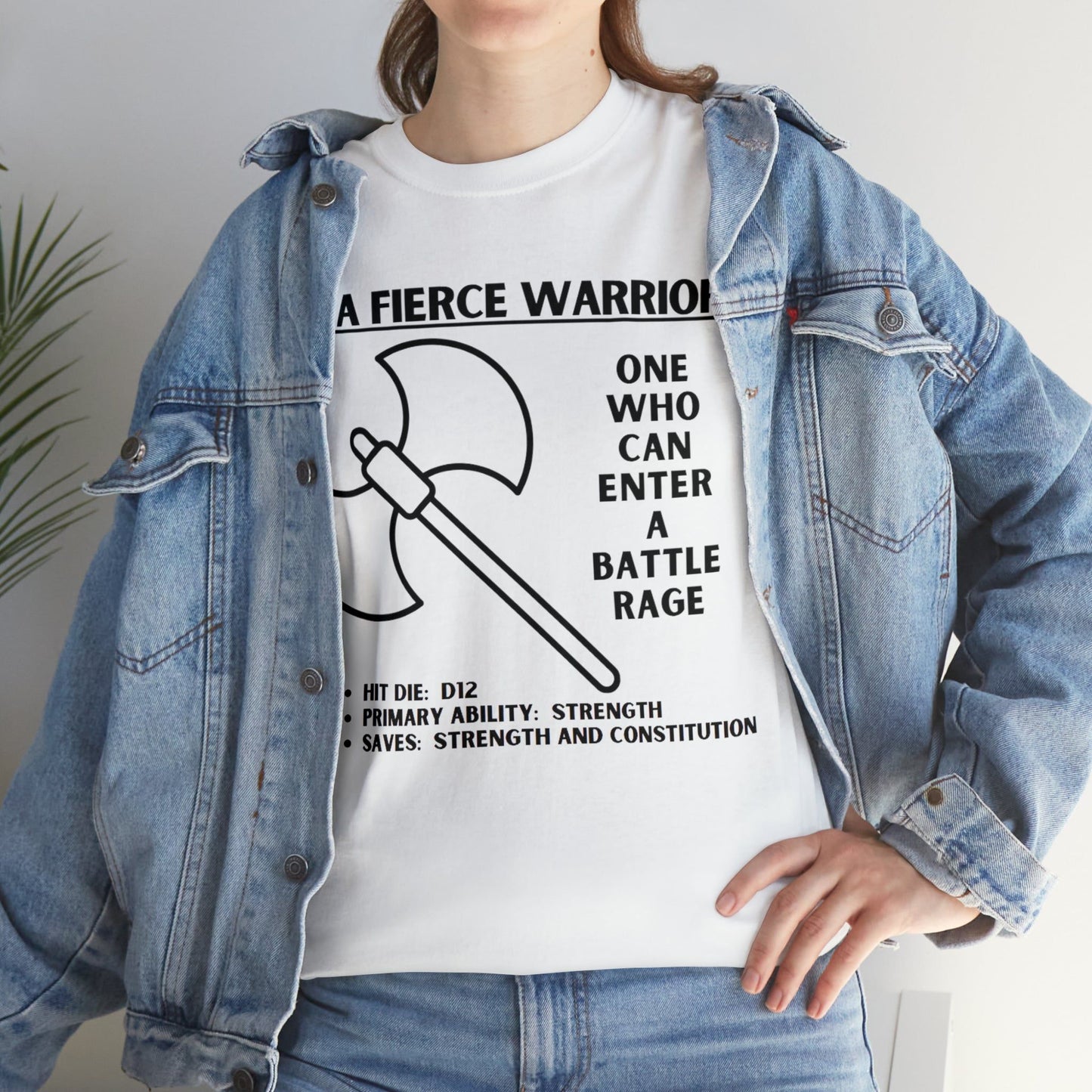 TSHIRT BARBARIAN TEE D&D - Pick your color, up to 5x sizing!