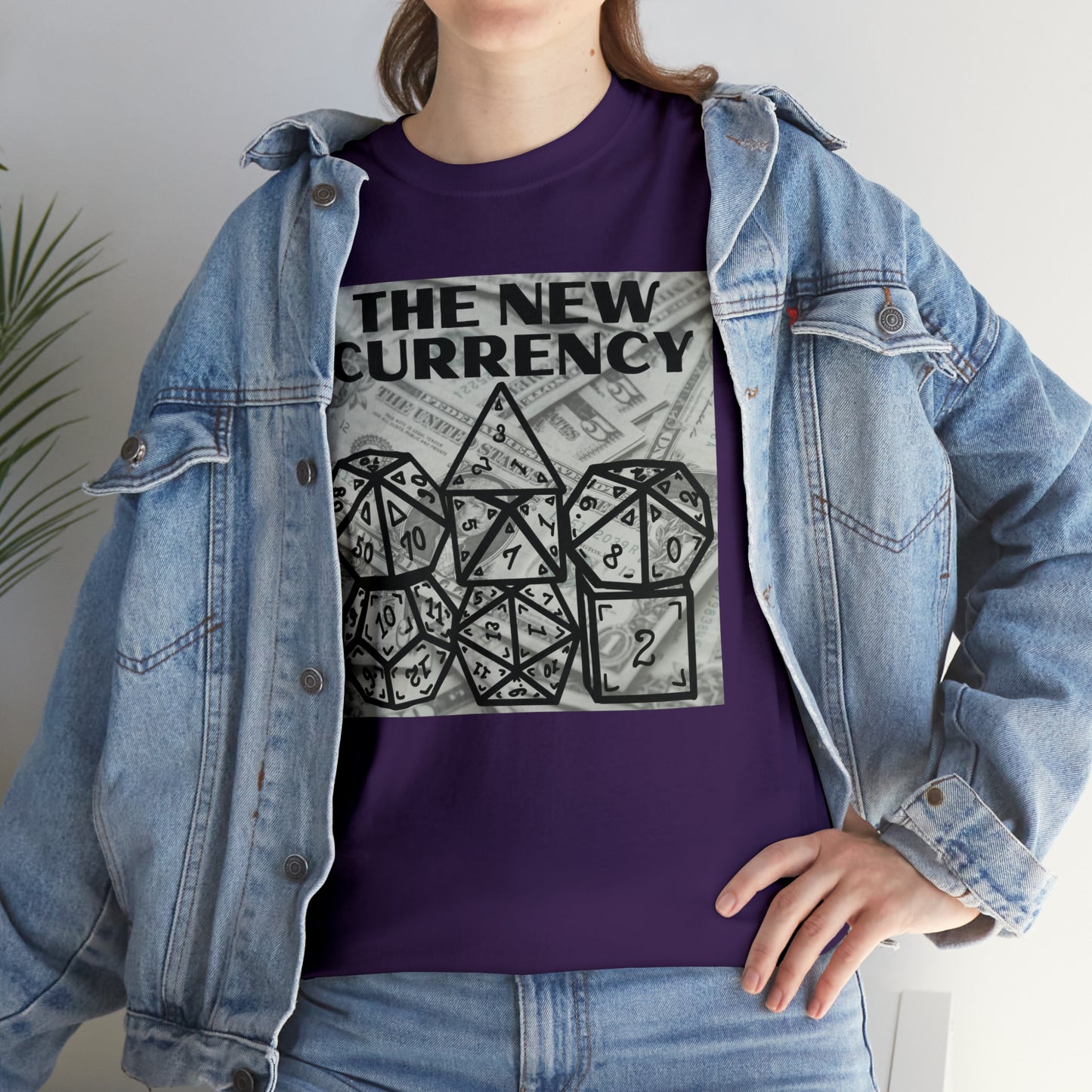 Shirt "THE NEW CURRENCY" D&D Shirt Funny Dice Shirt  -  Pick Your Color, Up to 5x Sizing!