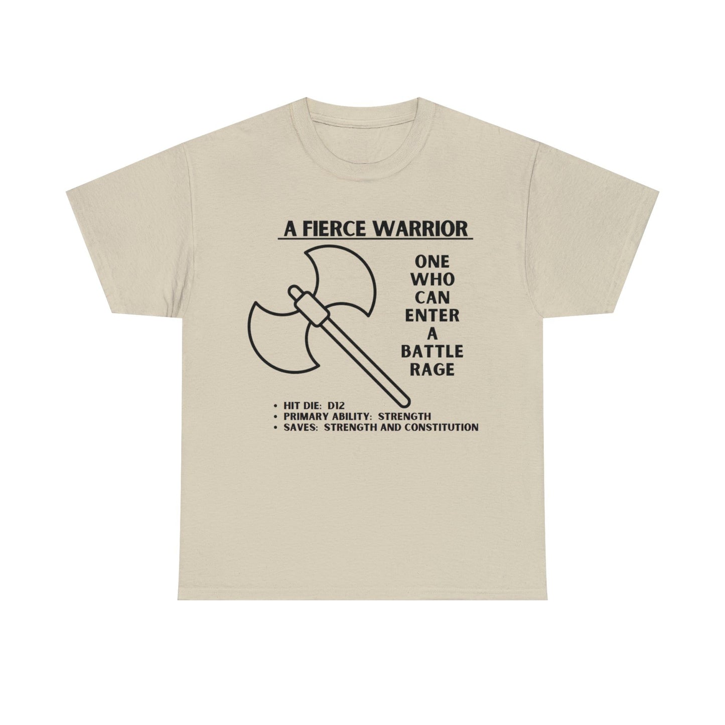 TSHIRT BARBARIAN TEE D&D - Pick your color, up to 5x sizing!