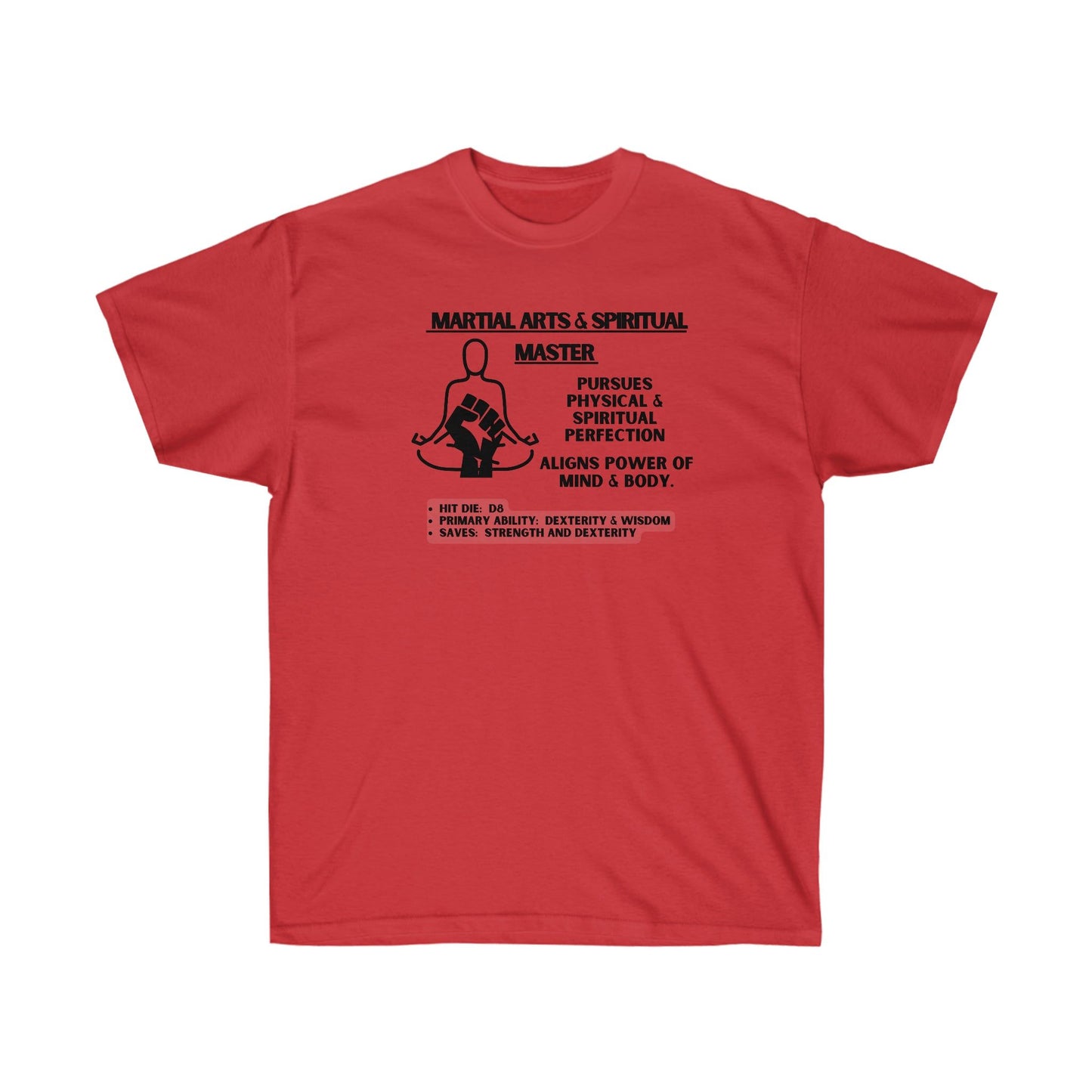 TShirt MONK Tee D&D - Pick Your Color, Up to 5x Sizing!