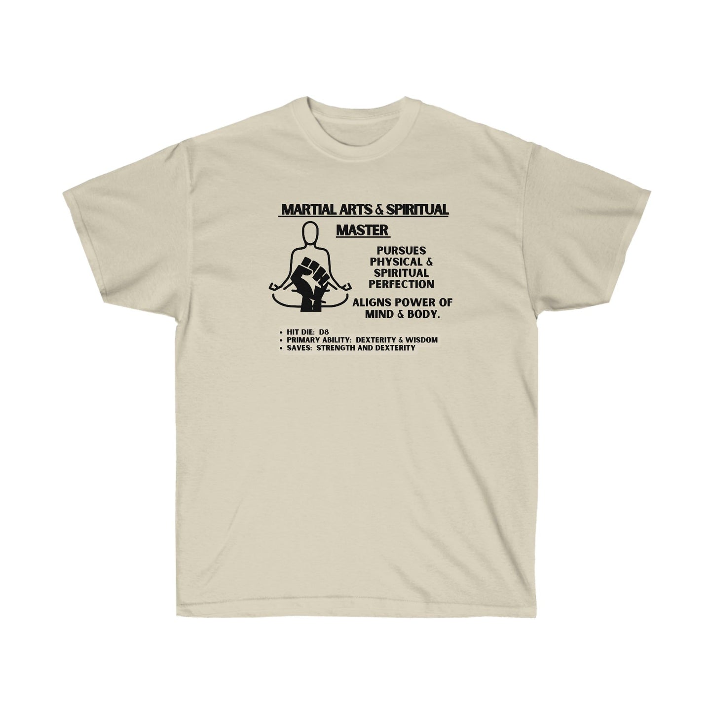 TShirt MONK Tee D&D - Pick Your Color, Up to 5x Sizing!