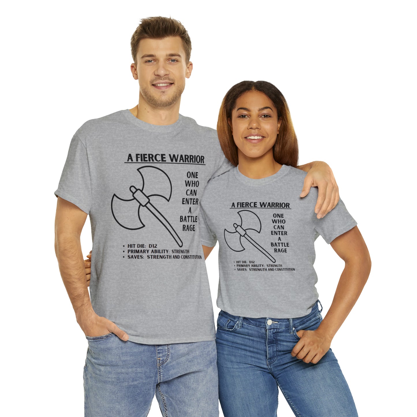TSHIRT BARBARIAN TEE D&D - Pick your color, up to 5x sizing!