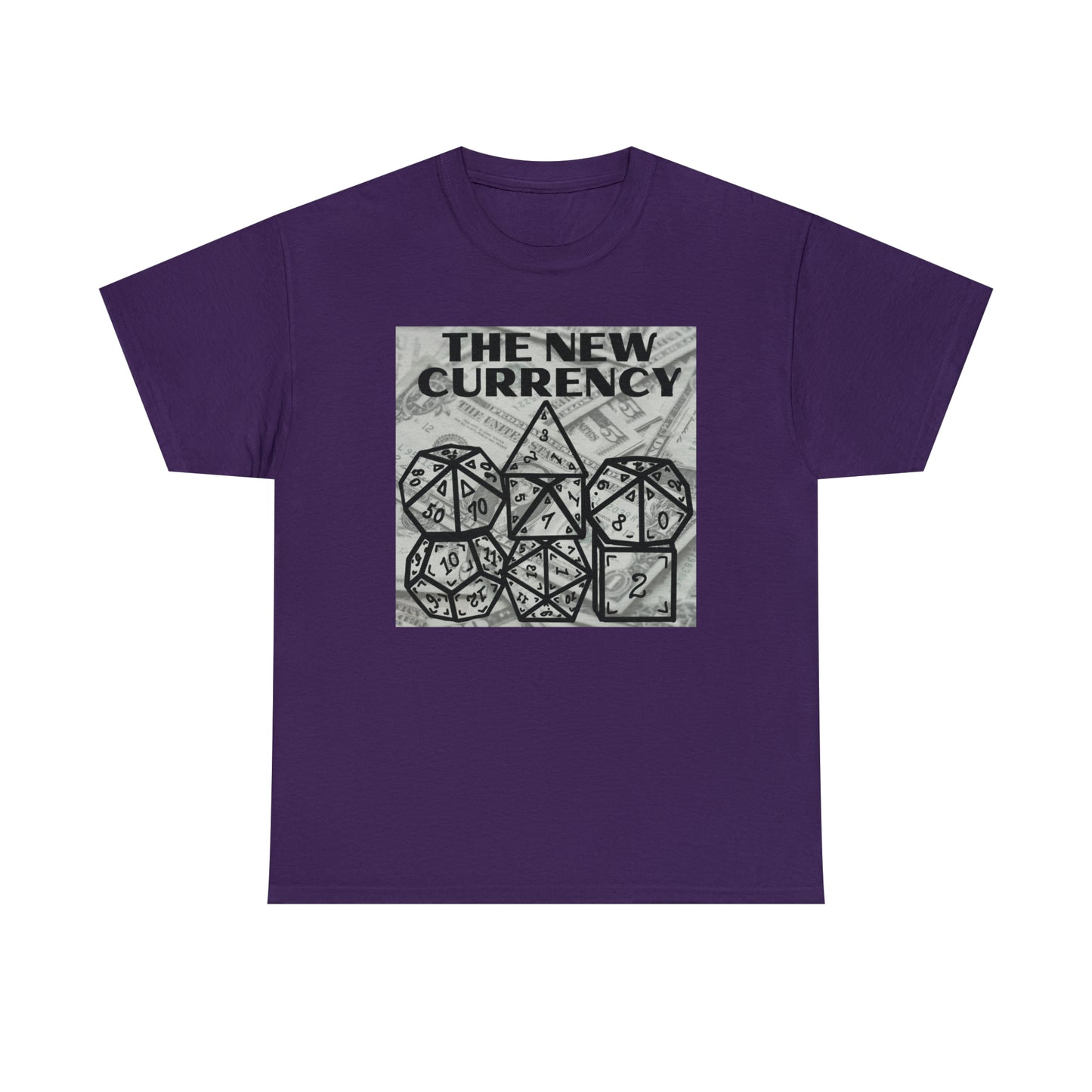 Shirt "THE NEW CURRENCY" D&D Shirt Funny Dice Shirt - Pick Your Color, Up to 5x Sizing!