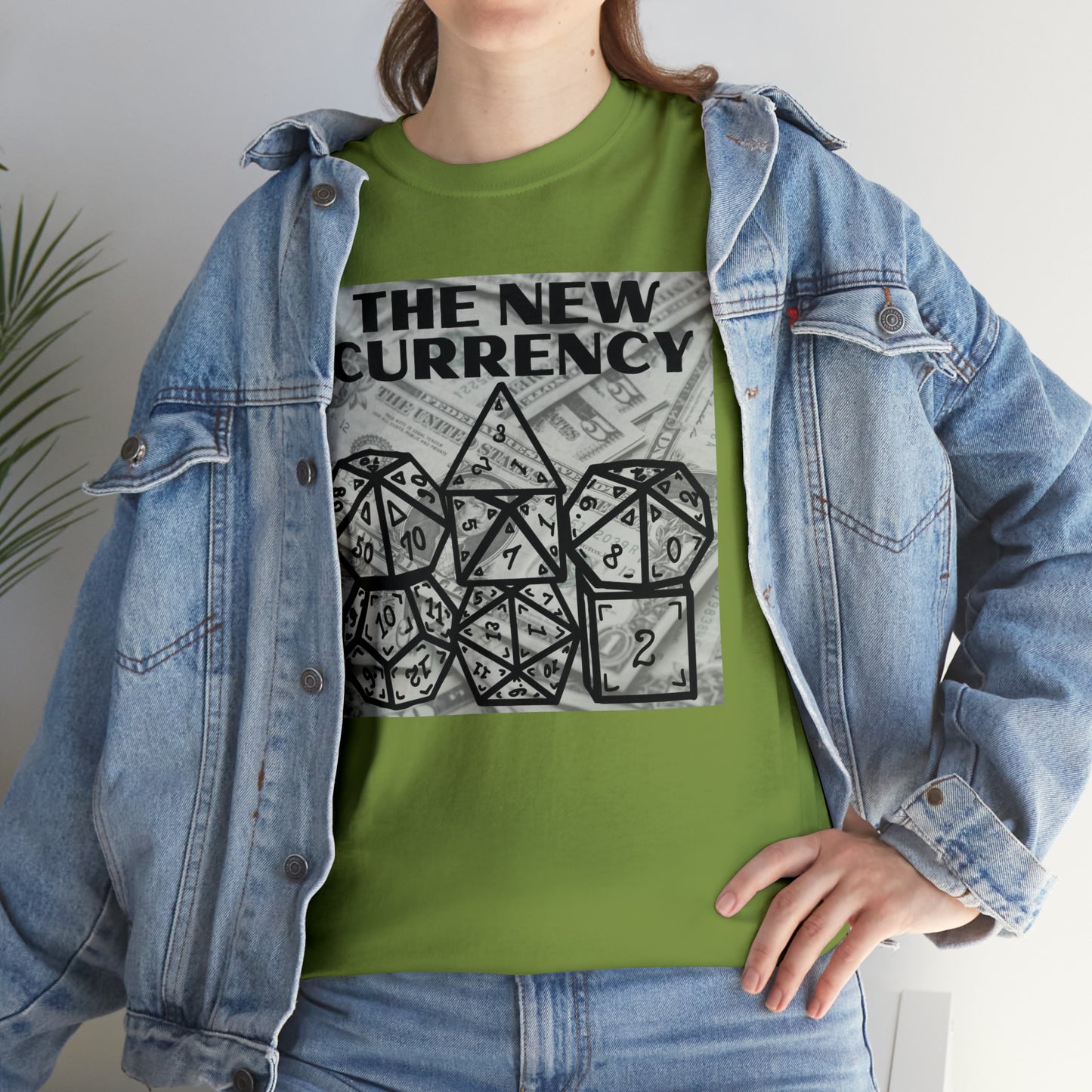 Shirt "THE NEW CURRENCY" D&D Shirt Funny Dice Shirt  -  Pick Your Color, Up to 5x Sizing!