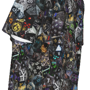 New! Black Collage Hawaiian Shirt, Mens Dice DnD, RPG, Gaming Shirt, Gift for DnD Player, Fun Shirt, DM Wedding Gift, DnD Wedding, rpg Gift