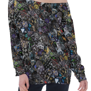 SAVE $25 NOW! Pride Dice Off-shoulder Collage Blouse, Sizing Through 6xl, Collage Print Blouse, Unique Blouse Design, Dice Pattern Blouse, Gift For Women