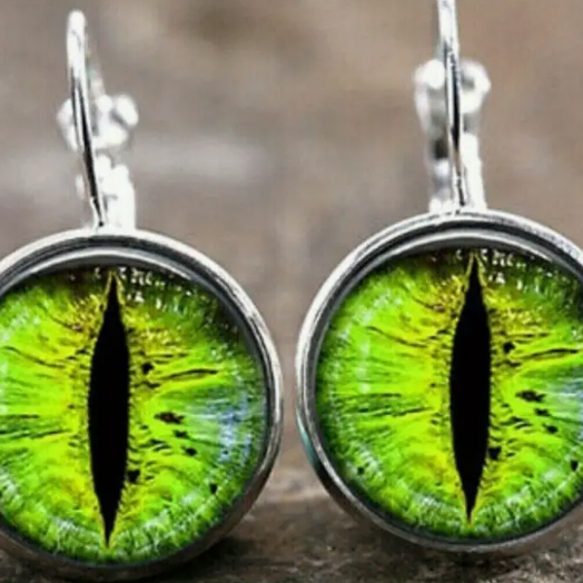 Dragon Eye Piercing Lime Fashion Earring Set