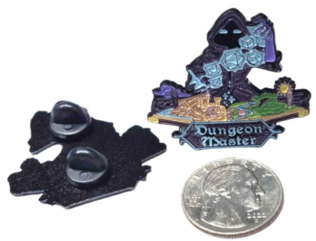 Dungeon Master Lapel Pin 2" diameter, DM Gift, Dungeon Master Accessory, Gift for RPG
