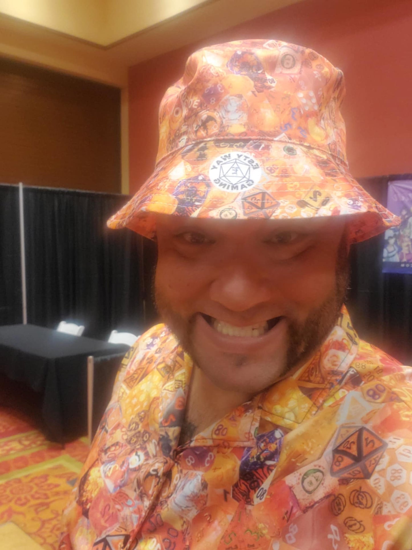 New! Orange Hawaiian Shirt, Men Dice DnD, RPG, Gaming Shirt, Gift for DnD Player, Fun RPG Shirt, DM Wedding Gift, DnD Wedding, rpg Gift