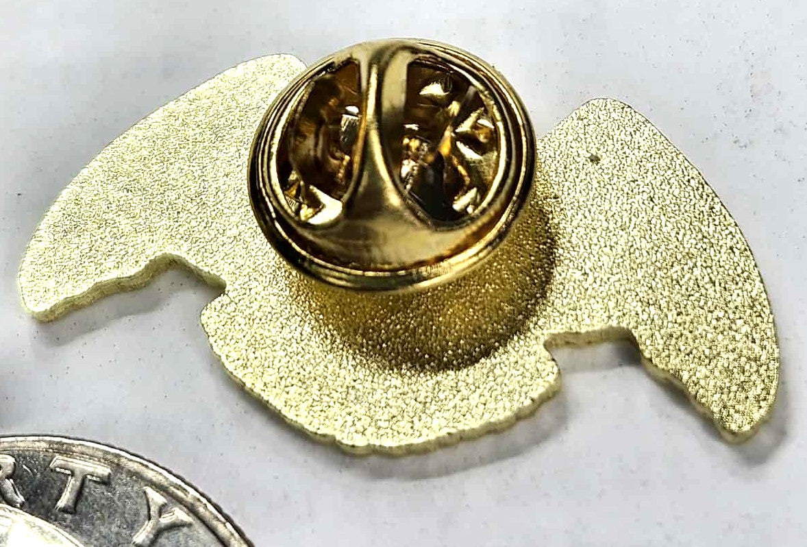 Classic Barn Owl Lapel Pin with Gold Back, Butterfly Clasp, RPG Gaming Gift, Pin for Gamers, Owl Lover Gift, Bird Lover Pin