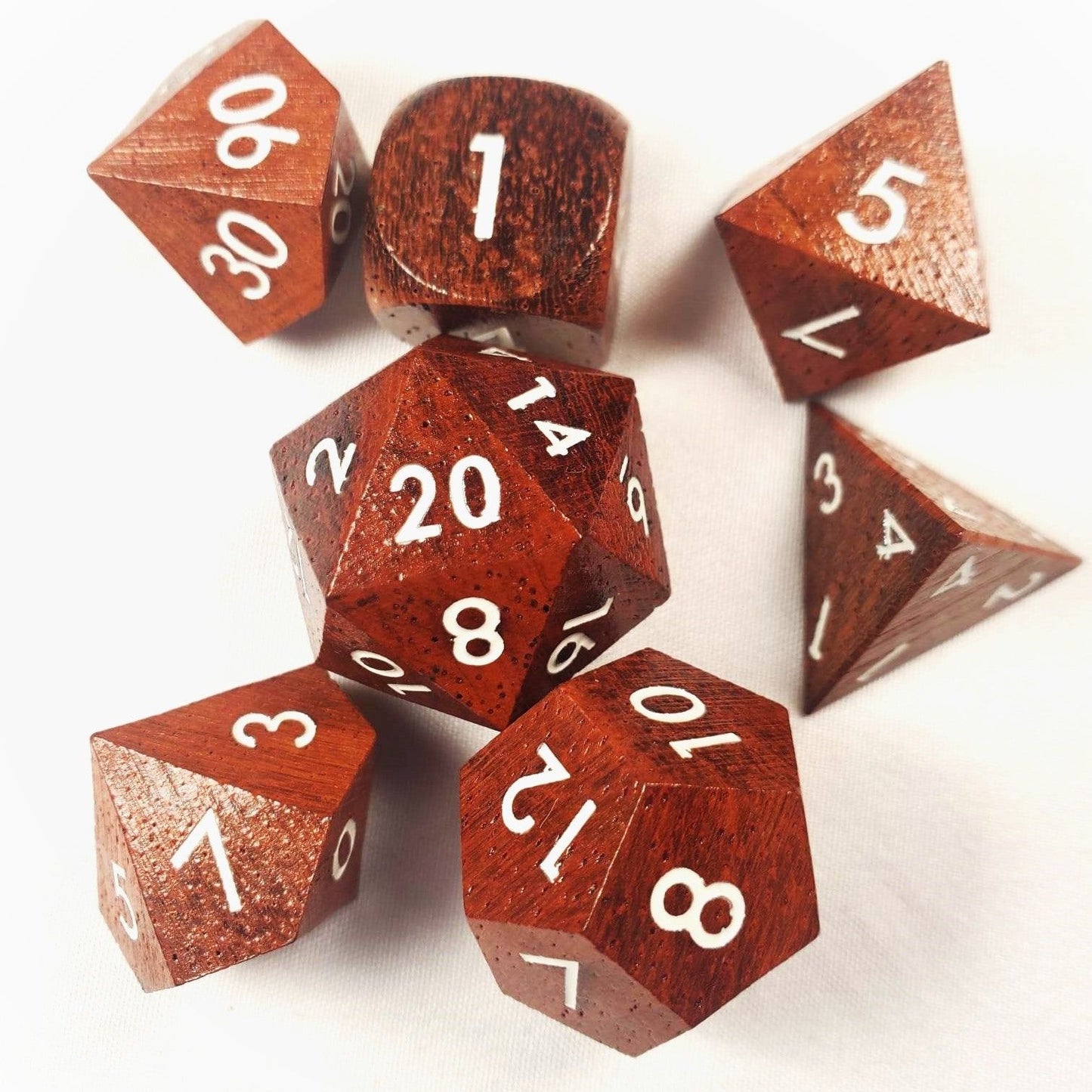 Natural Redwood Dice Set