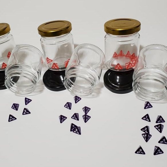 Complete Set of Purple Healing Potions for 5e - Glass