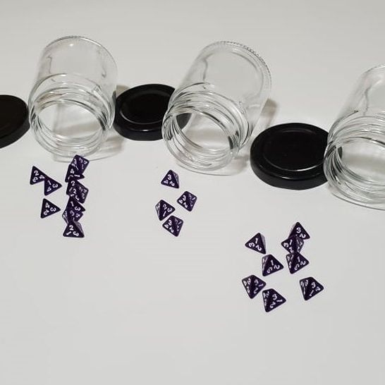 Complete Set of Purple Healing Potions for 5e - Glass