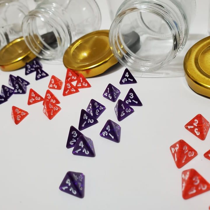 Complete Set of Red Healing Potions for 5e - Glass