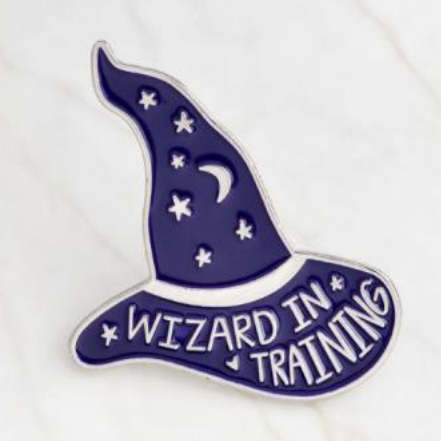 Wizard In Training Pin, Dungeons And Dragons, Unique Design Pin, Role-playing Pin, Stylish Backpack Pin, Rpg, D20, Dnd Gift, Lapel Pin
