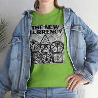 Shirt "THE NEW CURRENCY" D&D Shirt Funny Dice Shirt  -  Pick Your Color, Up to 5x Sizing!